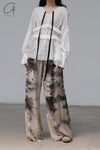 MUTEDANCE floral-dyed silk trousers MD22SS09 PM29